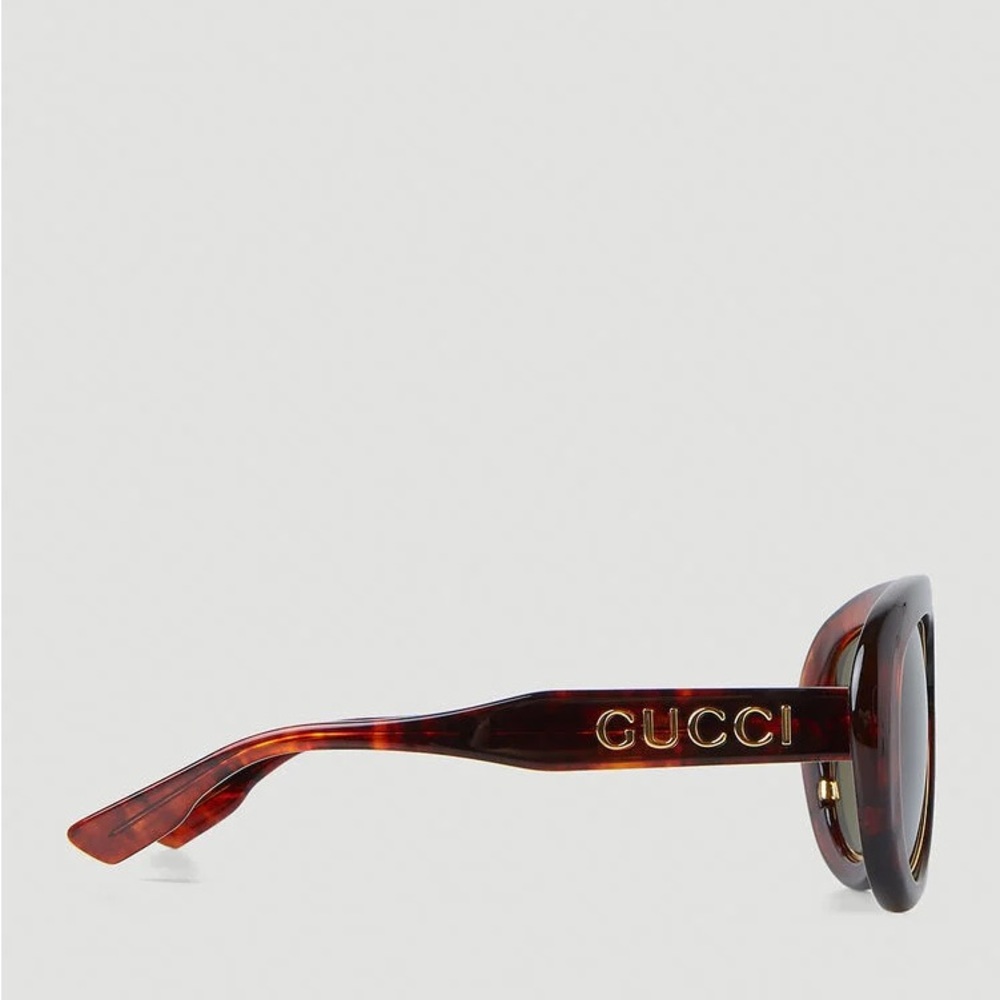 New Authentic 💯- Gucci Eyewear GG1152S 002 tortoiseshell pilot-frame sun… - Picture 6 of 16